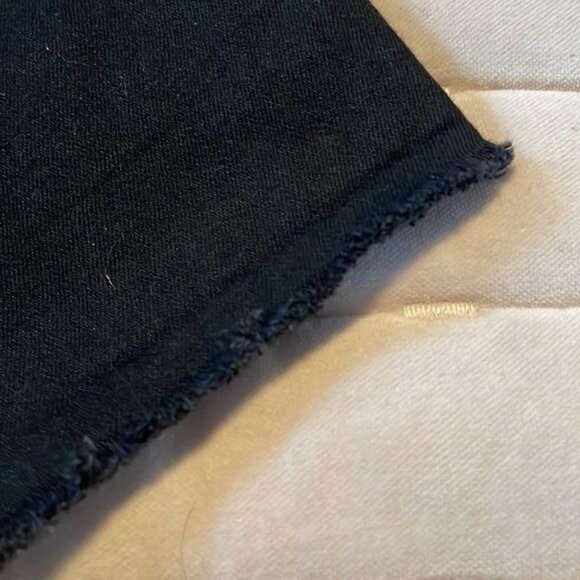 Ban.jara Womens Super High Rise Denim Shorts 7/27 Recycled Frayed Hem Black - Picture 5 of 10